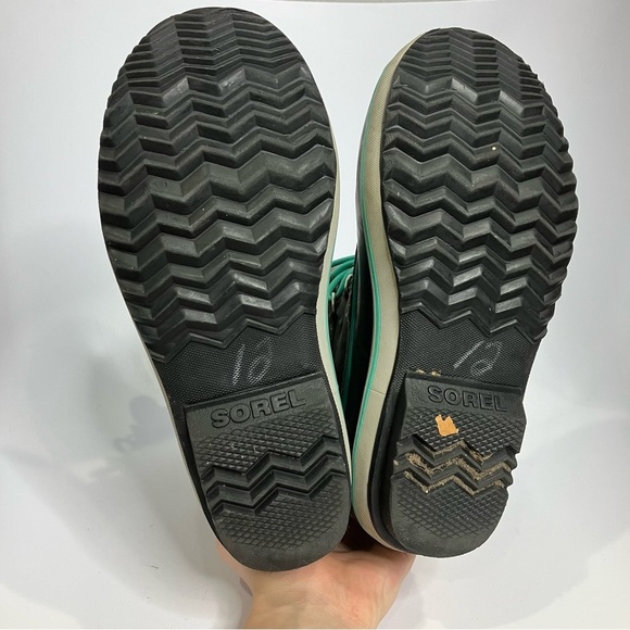 Sorel Yoot Pac insulated waterproof boots gray, teal youth size 5 - Picture 5 of 7